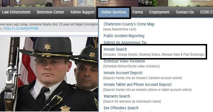Charleston County Sheriff's Office website